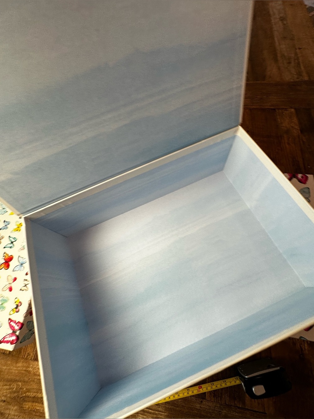 Butterfly Pattern Storage Box Set - White with Multi-Color Butterflies - Picture 8 of 16